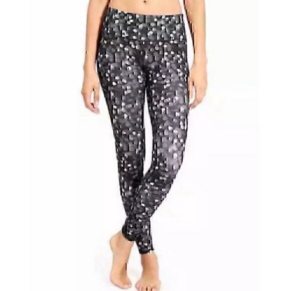 ATHLETA Dot Chaturanga Tight Gray Black Printed Pull On Elastic Waist Leggings - Picture 1 of 11